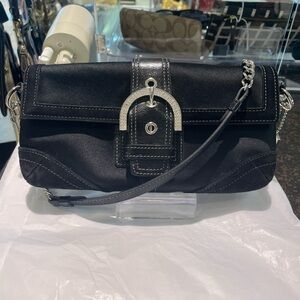 Coach leather/ Satin Wristlet